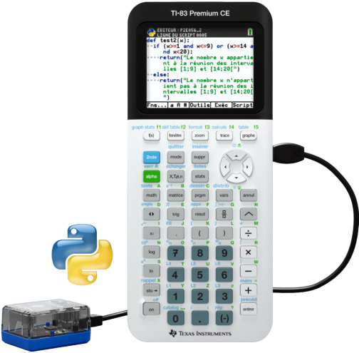 TI 83 PREMIUM CE + ADAPTATEUR PYTHON