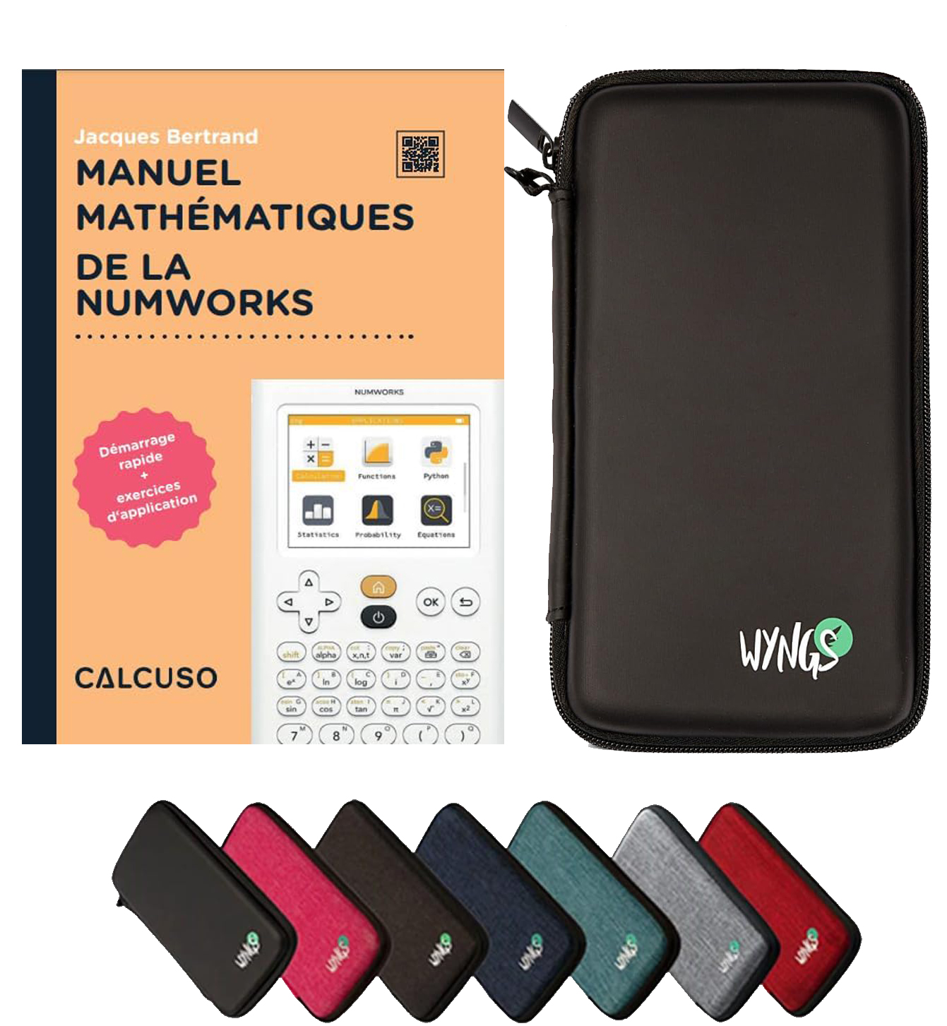 CALCUSO Accessoires Standaardpakket compatibel voor Grafische Rekenmachine Numworks (Frans)