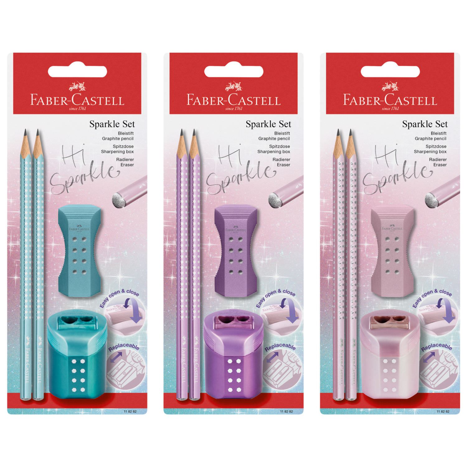 Faber-Castell potlodenset Metallic Sparkle, violet metallic