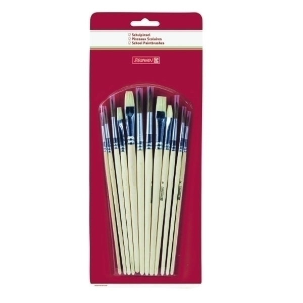 Schulpinselset Brunnen sortiert 12 Stück
