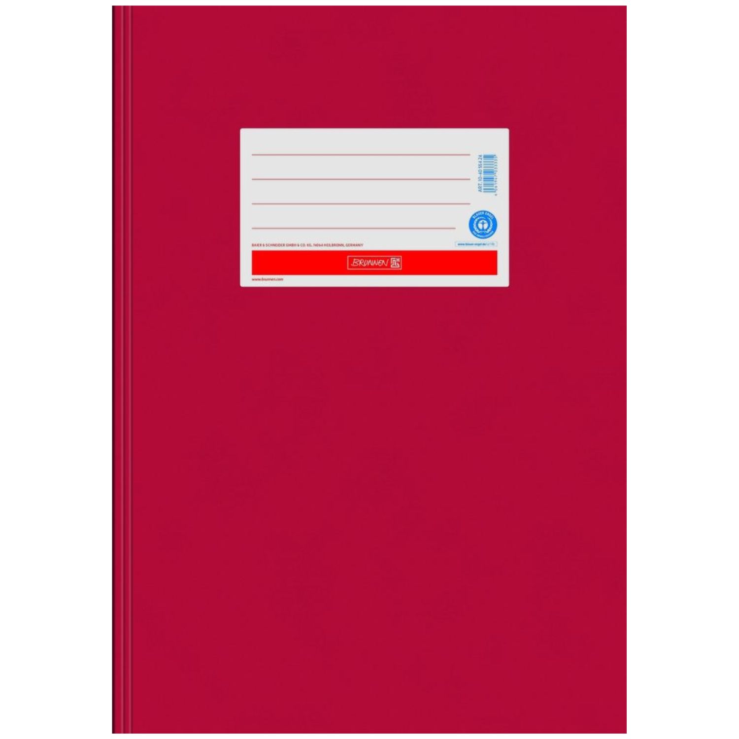 Brunnen Karton Hefthülle Blauer Engel A4, rot