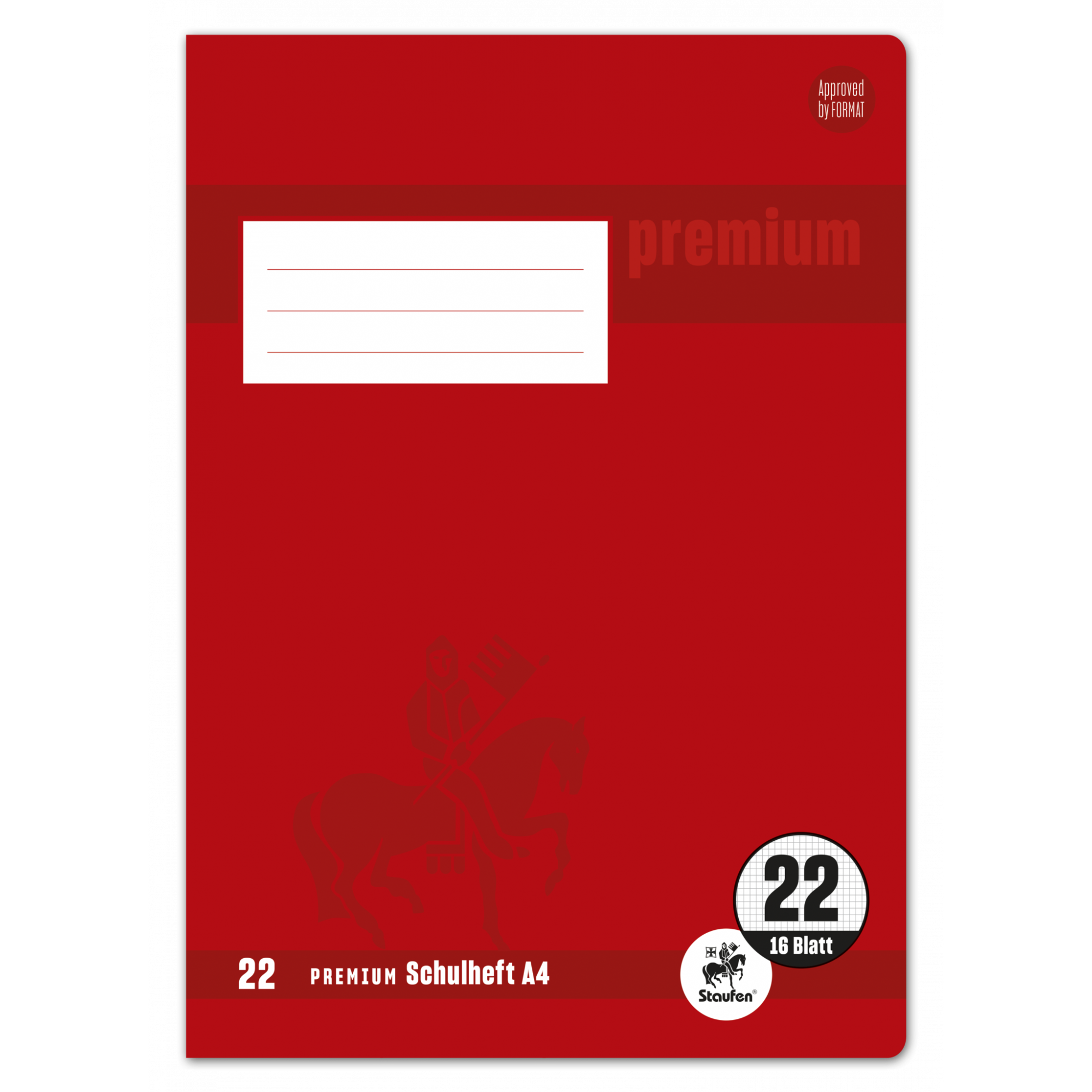 Staufen Premium Heft PREMIUM LIN 22 - A4, 16 Blatt, 90 g/qm, kariert