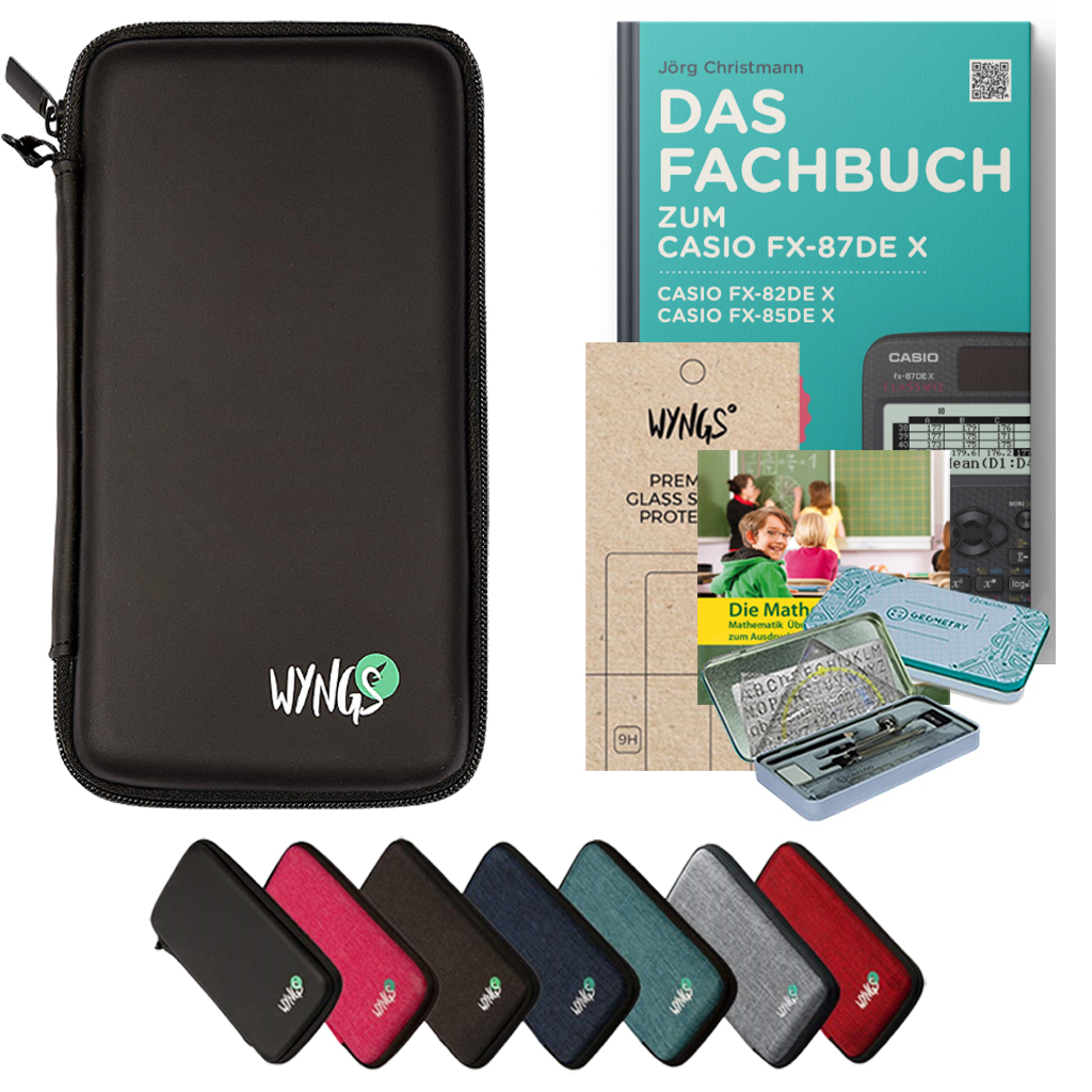 CALCUSO Zubehör Streberpaket kompatibel für Taschenrechner Casio FX-82DE X