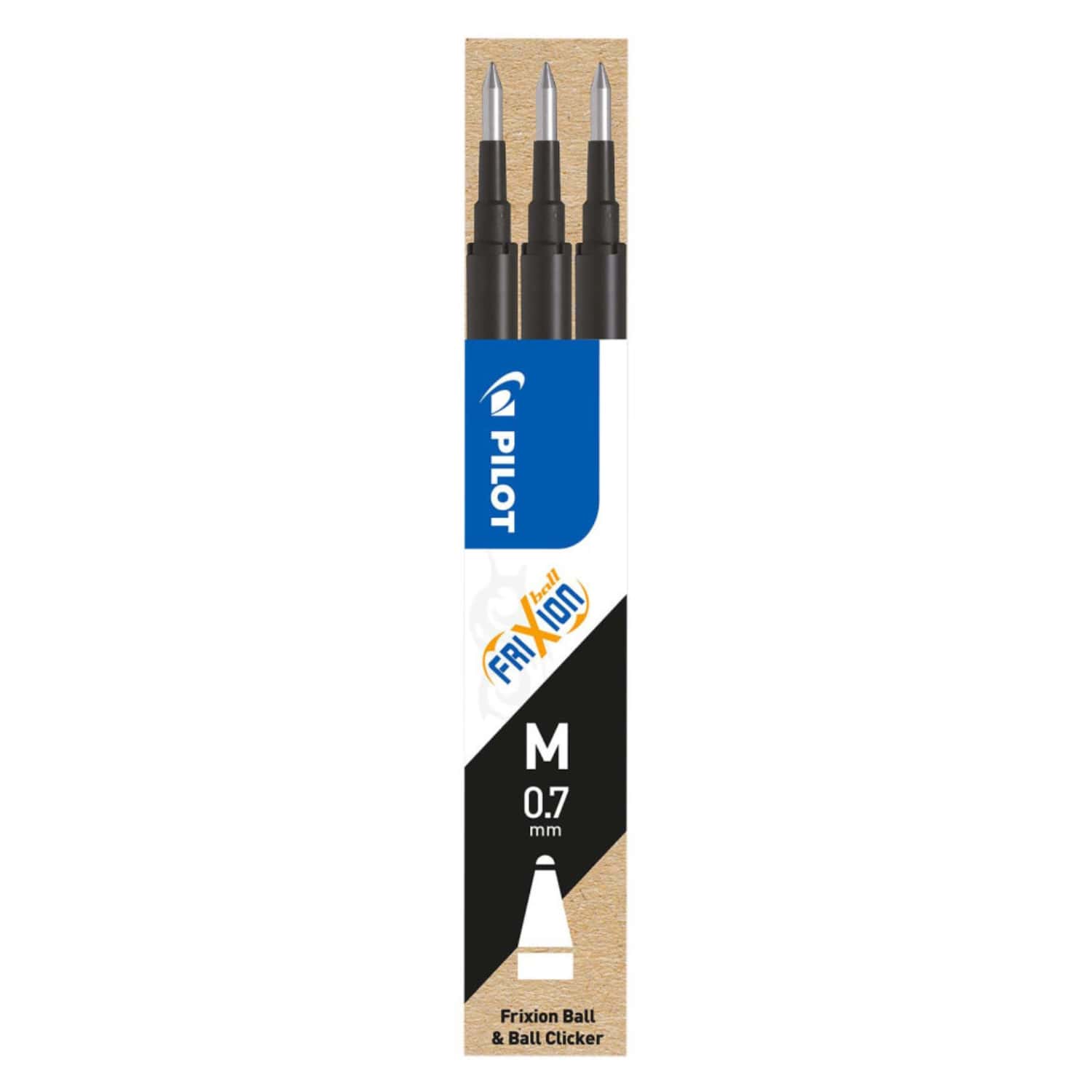 pilot Ersatzmine Frixion Ball und Clicker, schwarz, 3er Set