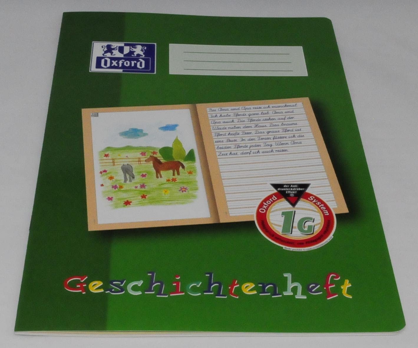 Oxford Schreiblernheft LIN 1G - A4, 16 Blatt, 90g/qm, Geschichtenheft