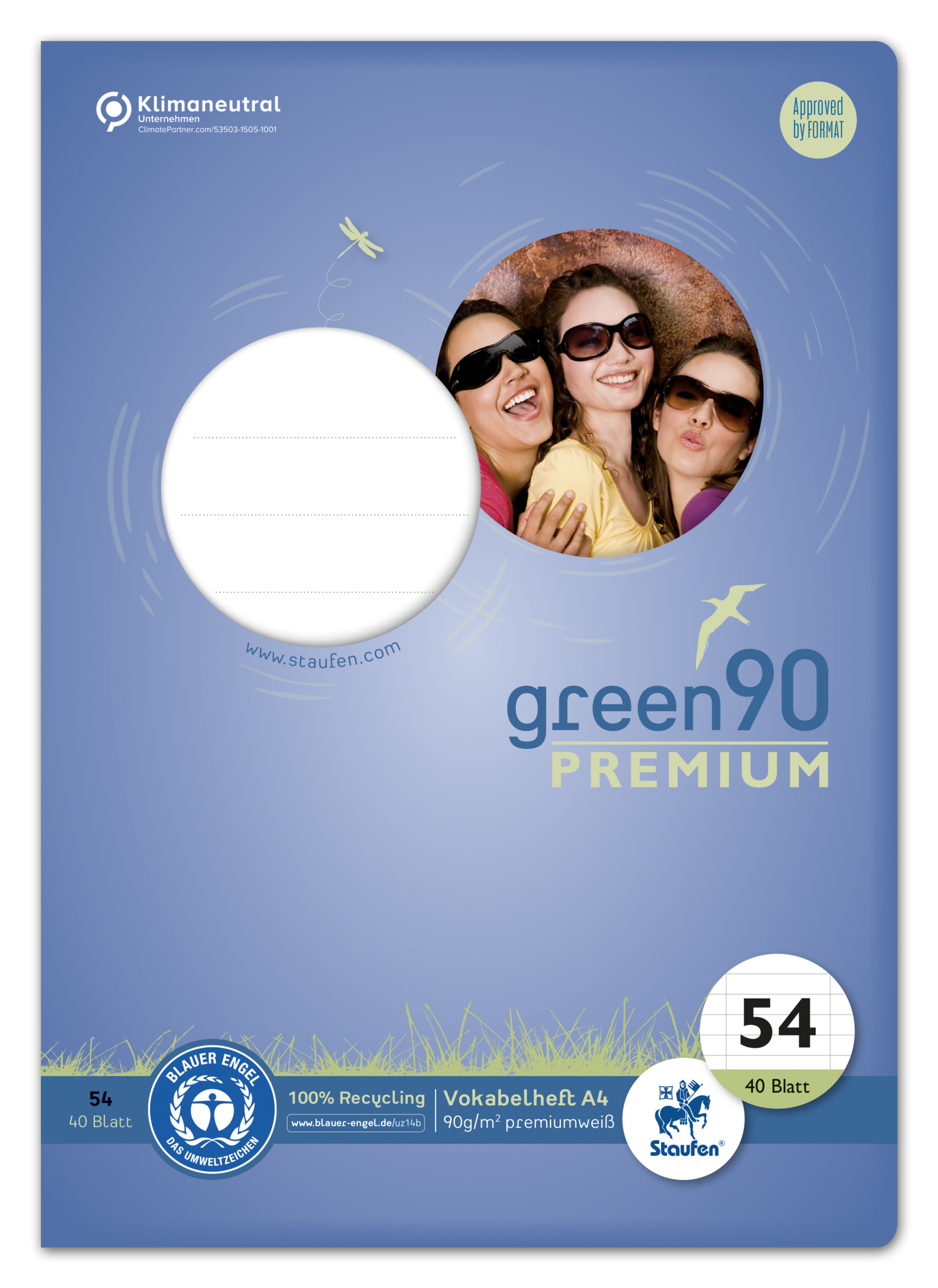 STAUFEN GREEN Vokabelheft A5 32 Blatt - Lineatur 54