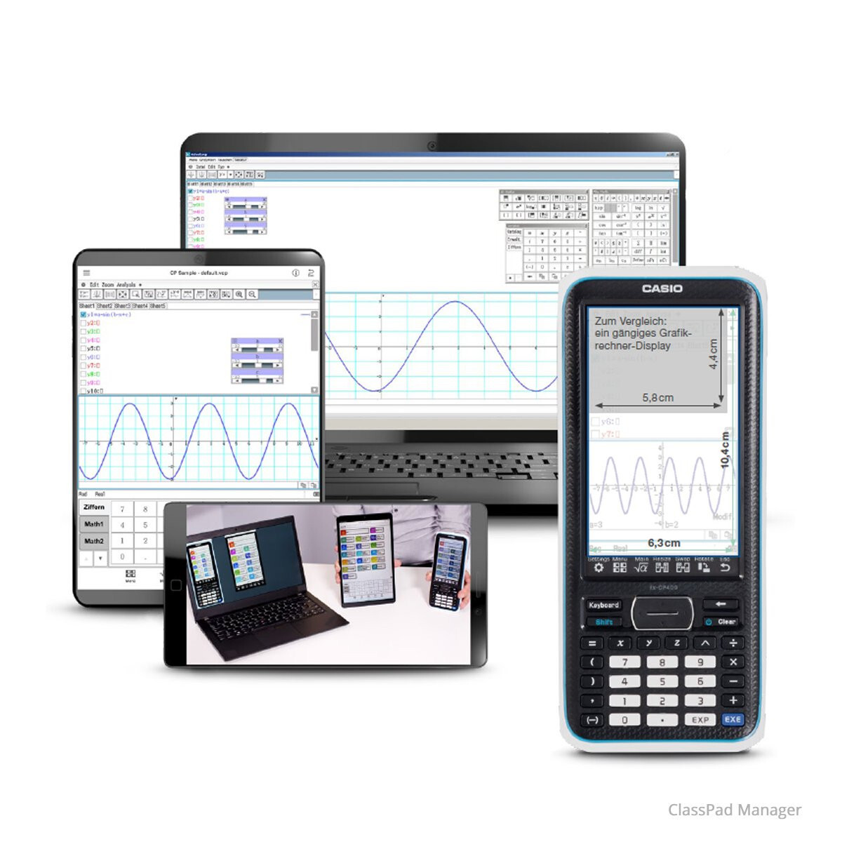 Casio ClassPad Plus - classpad.net plus + ClassPad Manager (PC / MAC) + ClassPad App (Android / IOS) 1 Jahres-Lizenz