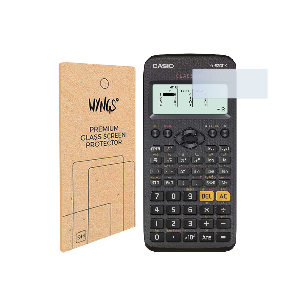 WYNGS Displayschutzfolie zum Taschenrechner Casio FX-83GT X / Casio FX-85GT X