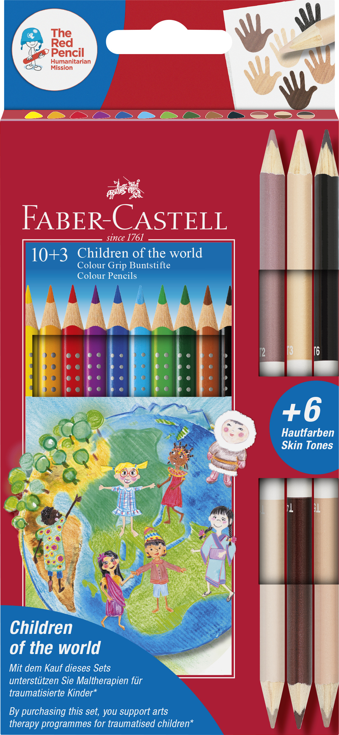 Faber-Castell Colour Grip Children of the world Buntstift dreikant 10+3