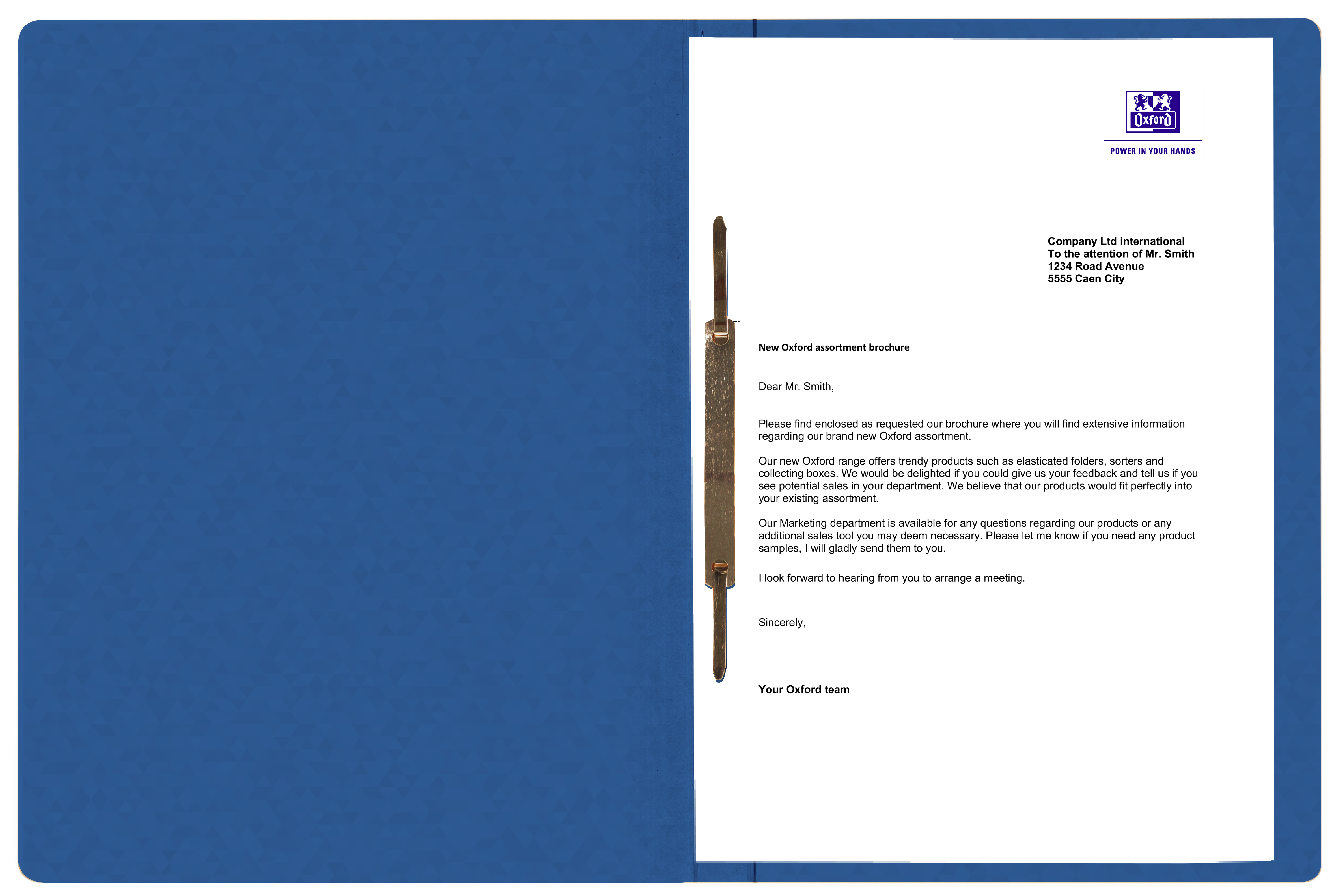 Oxford Schnellhefter A4 200 Blatt - blau