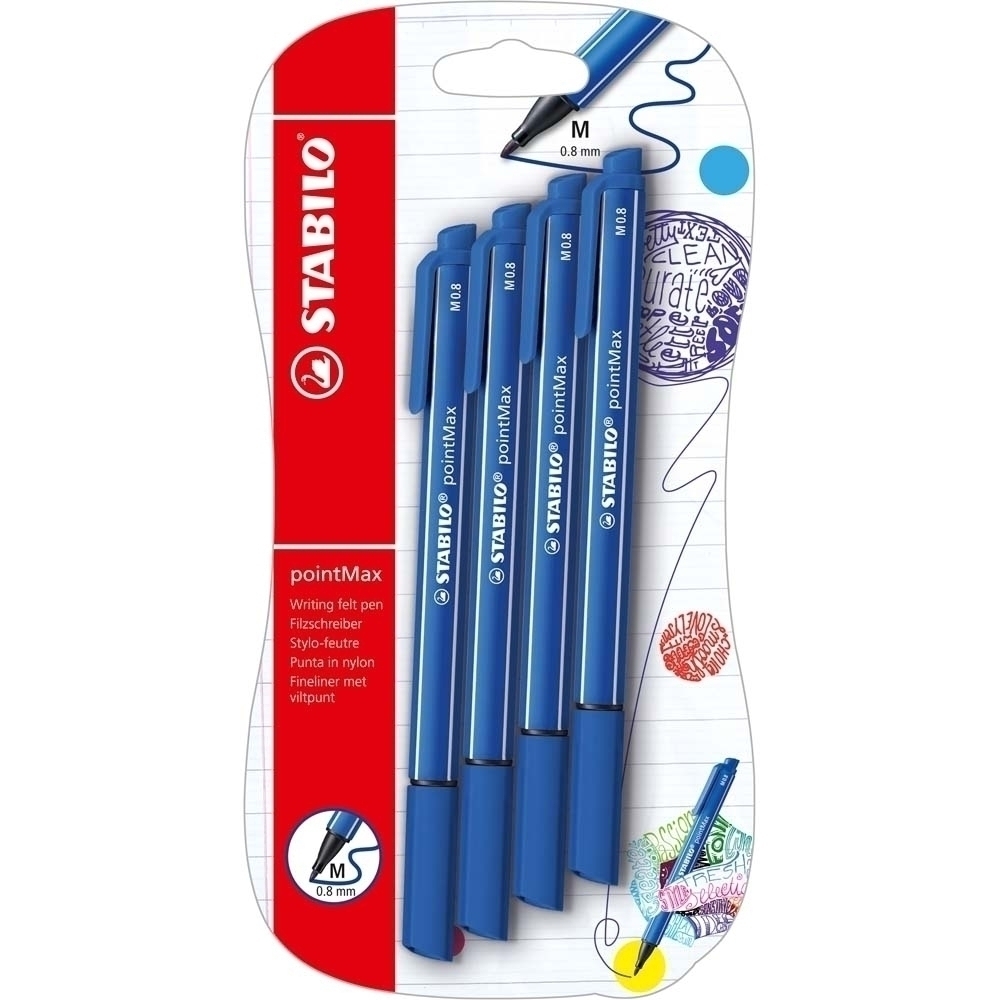STABILO pointMax blau 4er Blister