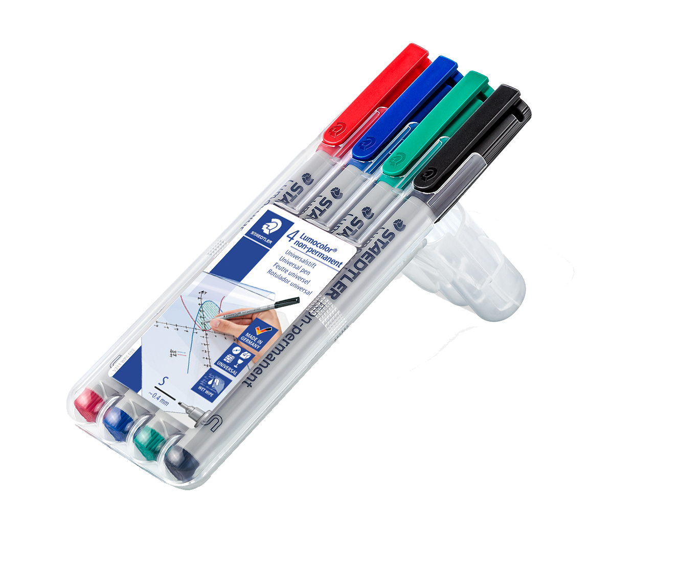 Staedtler Feinschreiber Universalstift Lumocolor® - non-permanent, S, 4 Farben