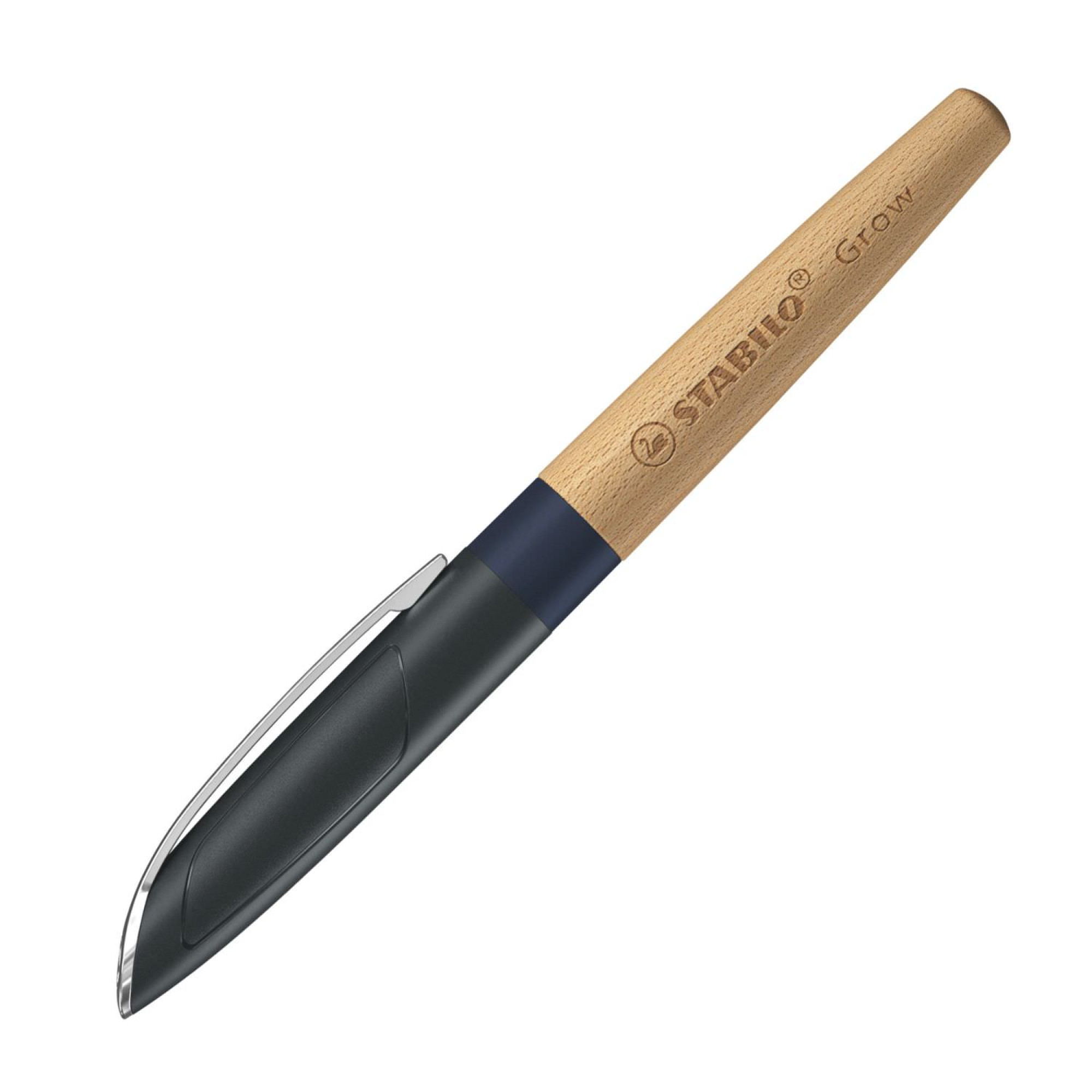 Stabilo Grow klimaneutraler Füller, blaubeerblau/Buche