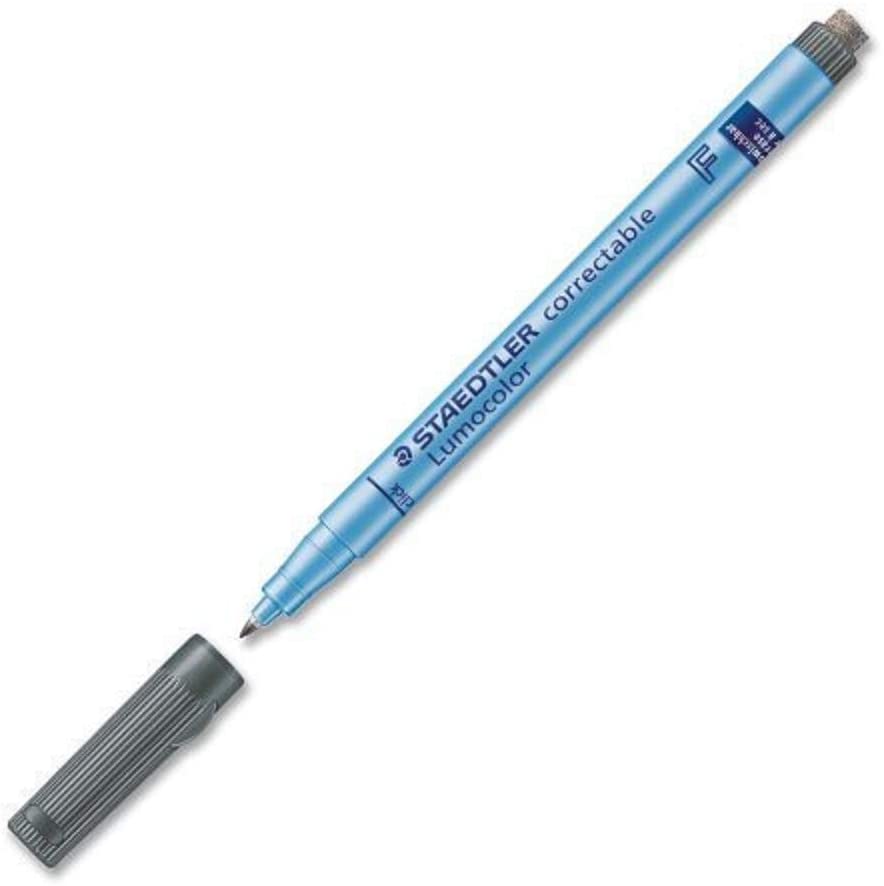 Staedtler Folienstift Lumocolor® correctable, schwarz, 0,6, F