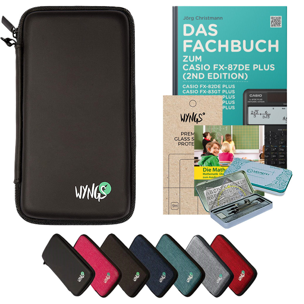 CALCUSO Zubehör Streberpaket kompatibel für Taschenrechner Casio FX-87DE Plus 2