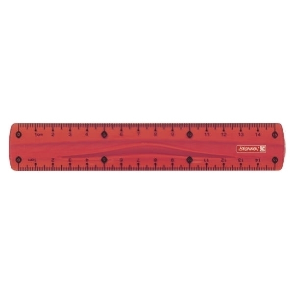 Lineal 15cm red