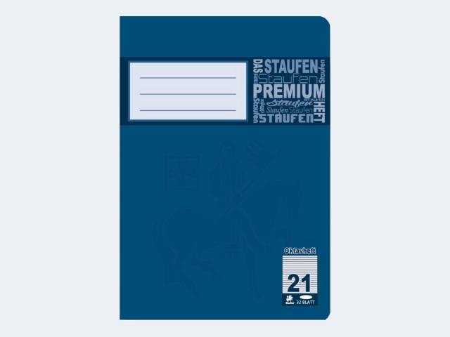 Staufen Premium Oktavheft PREMIUM Academy LIN 21 - A6, 90 g/qm, 32 Blatt, liniert