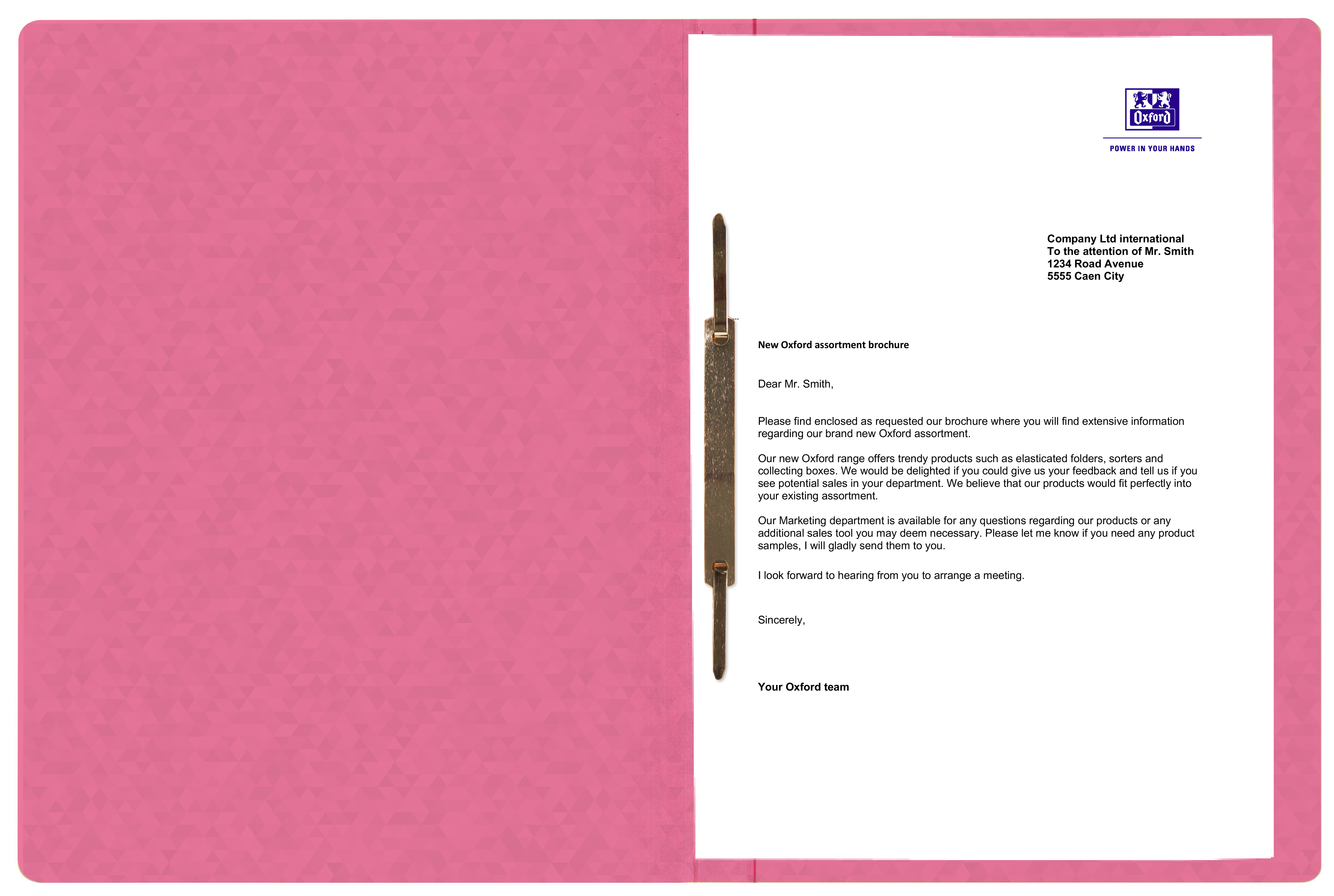 Oxford Schnellhefter A4 200 Blatt - rosa