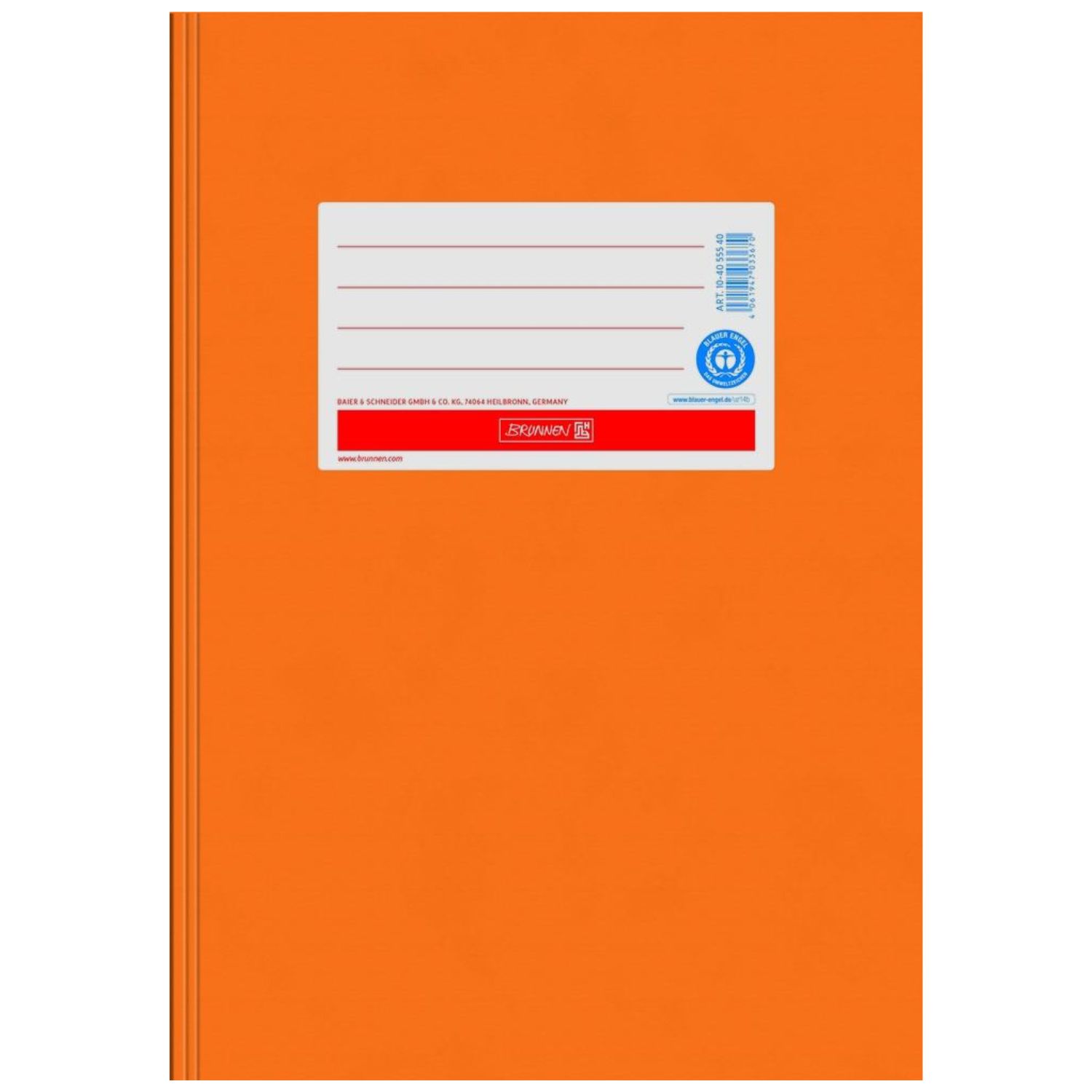 Brunnen Karton Hefthülle Blauer Engel A5, orange