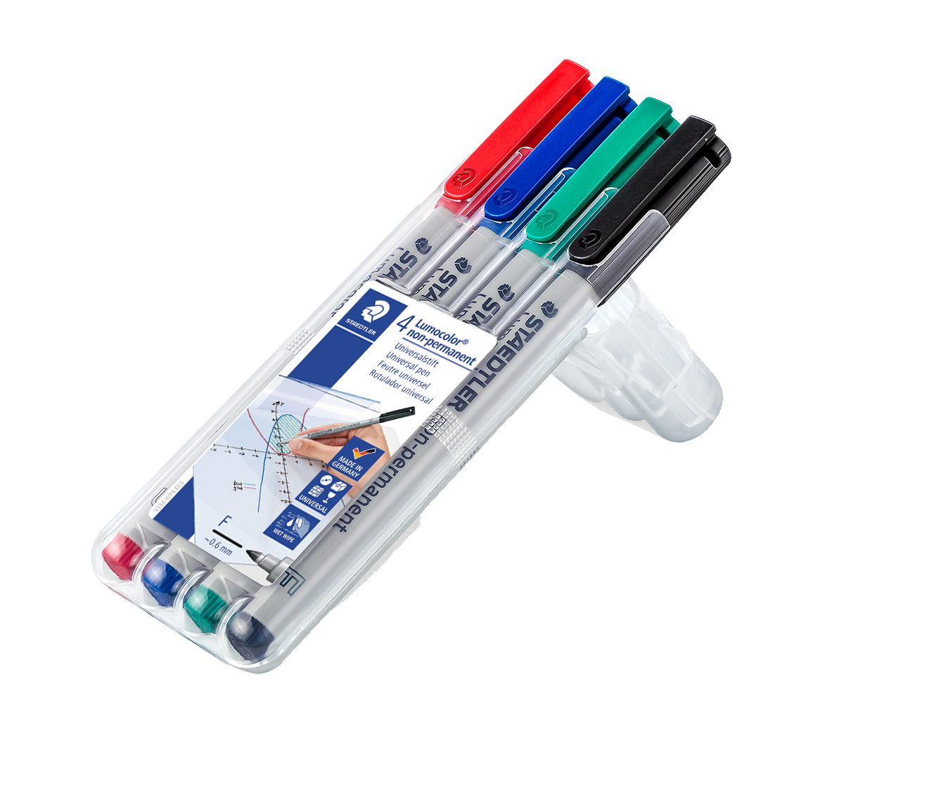 Staedtler Feinschreiber Universalstift Lumocolor® - non-permanent, F, 4 Farben