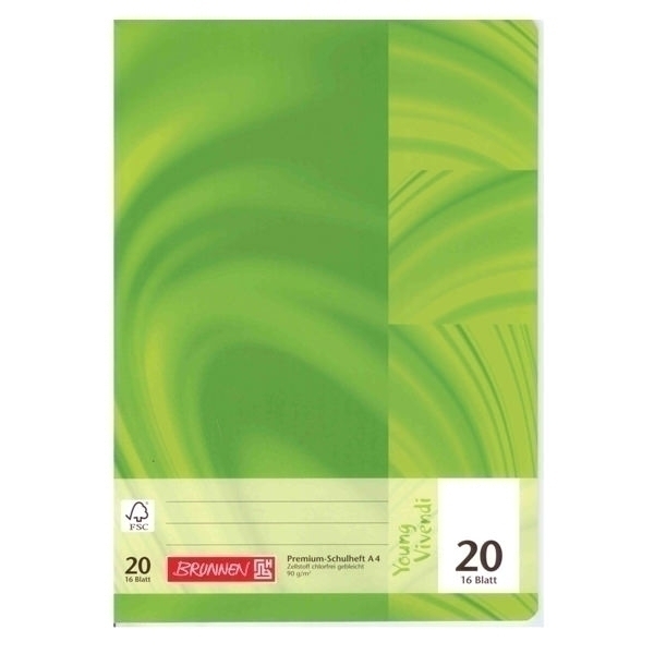 Schulheft Brunnen A4 Vivendi Lin20 16Bl