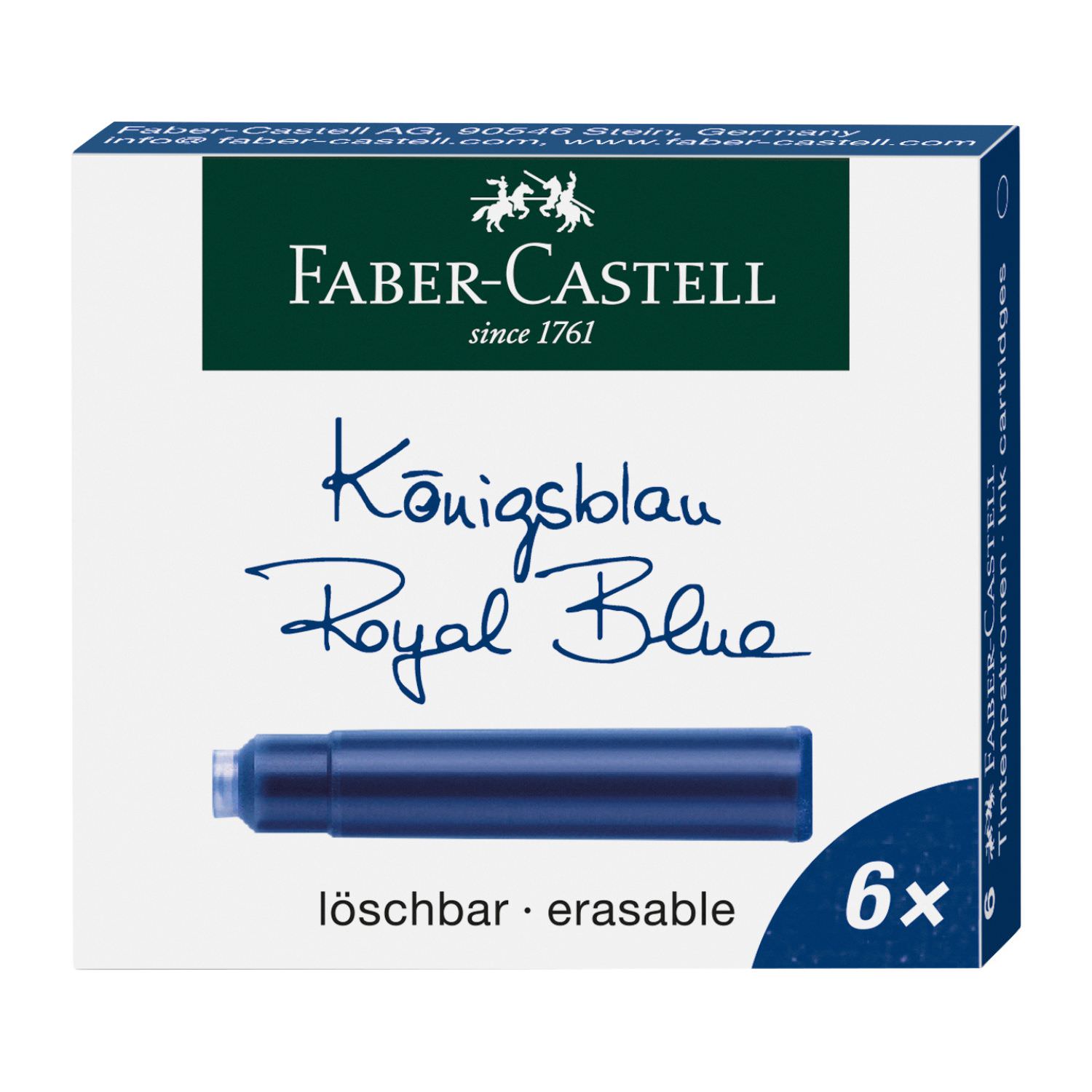 Faber-Castell Tintenpatronen königsblau, 6er Pack