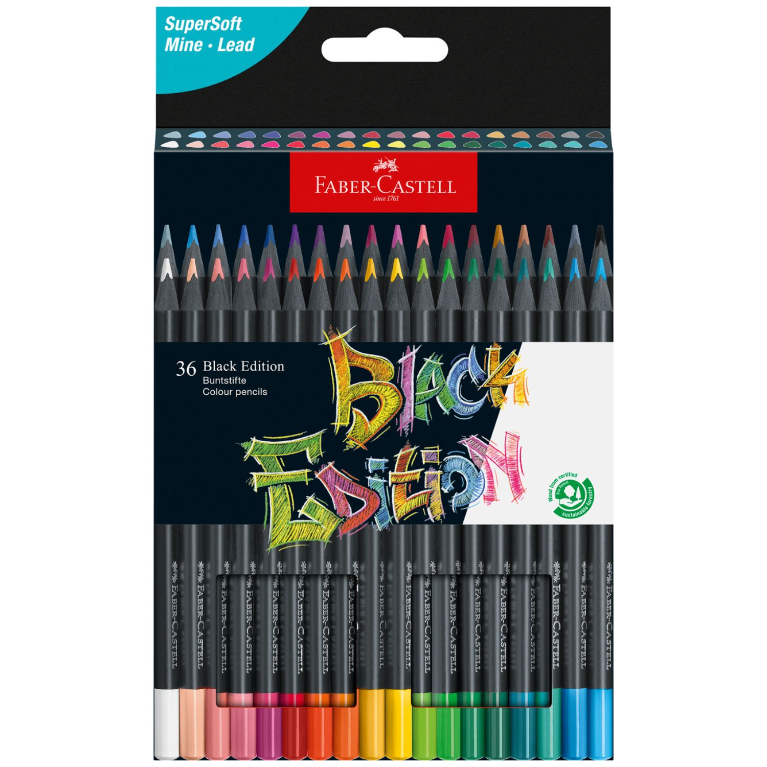 Faber-Castell Black Edition, 36 Buntstifte