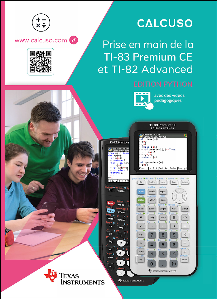 CALCUSO Fachbuch (Französisch) zum Grafikrechner TI-83 Premium CE Edition Python