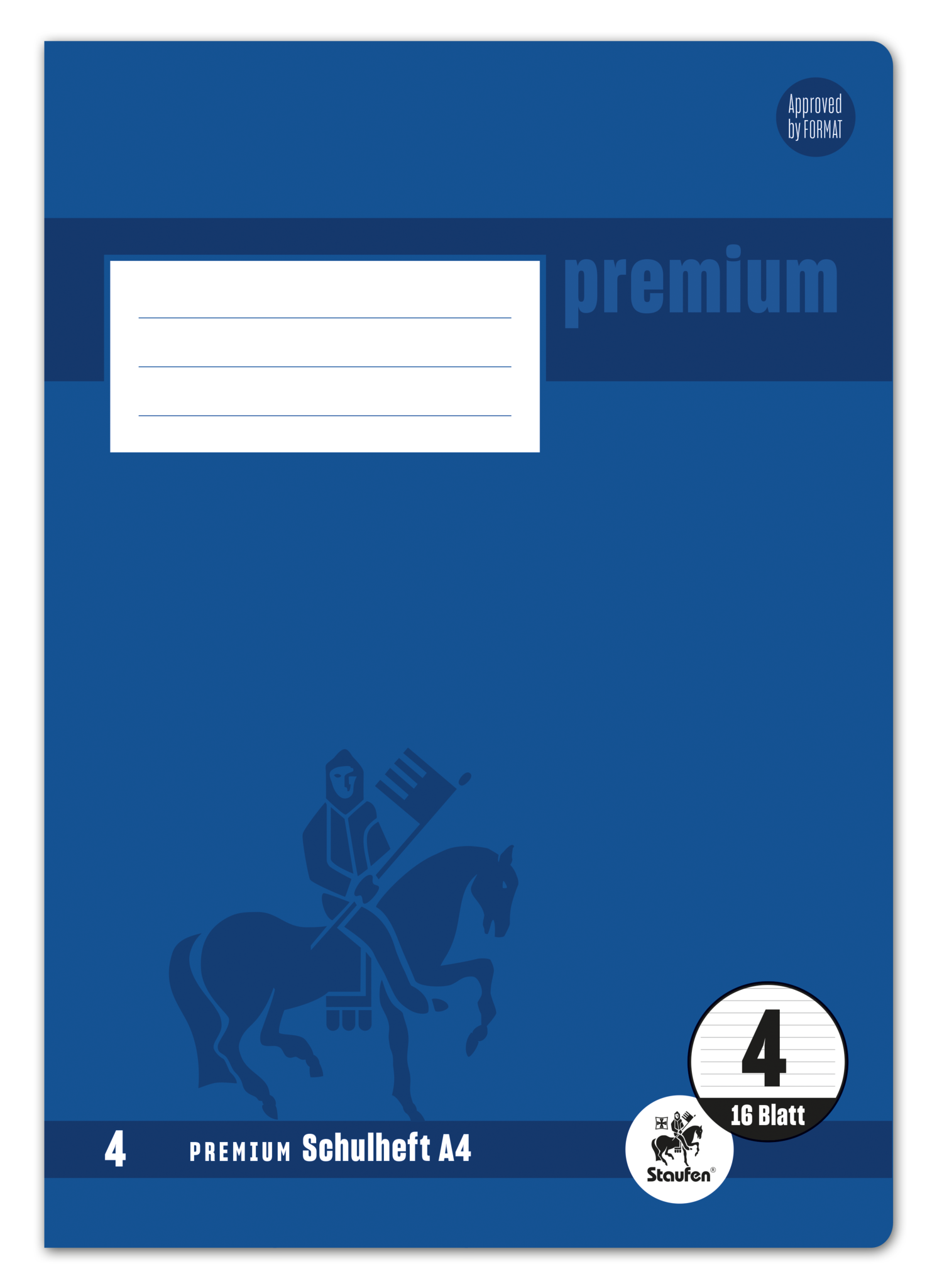Staufen Premium Heft PREMIUM LIN 4 - A4, 16 Blatt, 90 g/qm, PREMIUM LIN iert