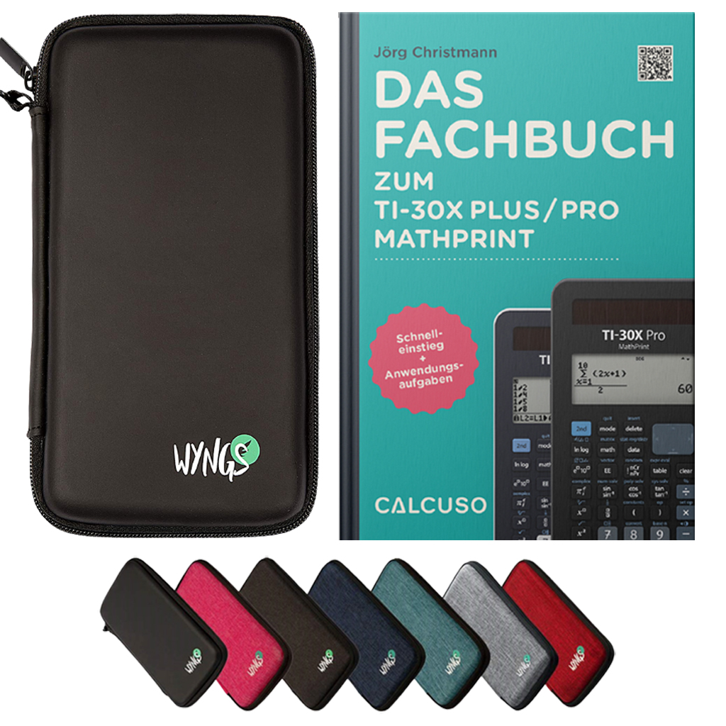 CALCUSO Zubehör Standardpaket kompatibel für Taschenrechner TI-30X Plus/Pro Mathprint