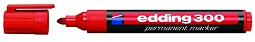 Edding 3000 Permanentmarker - nachfüllbar, 1,5 - 3 mm, rot