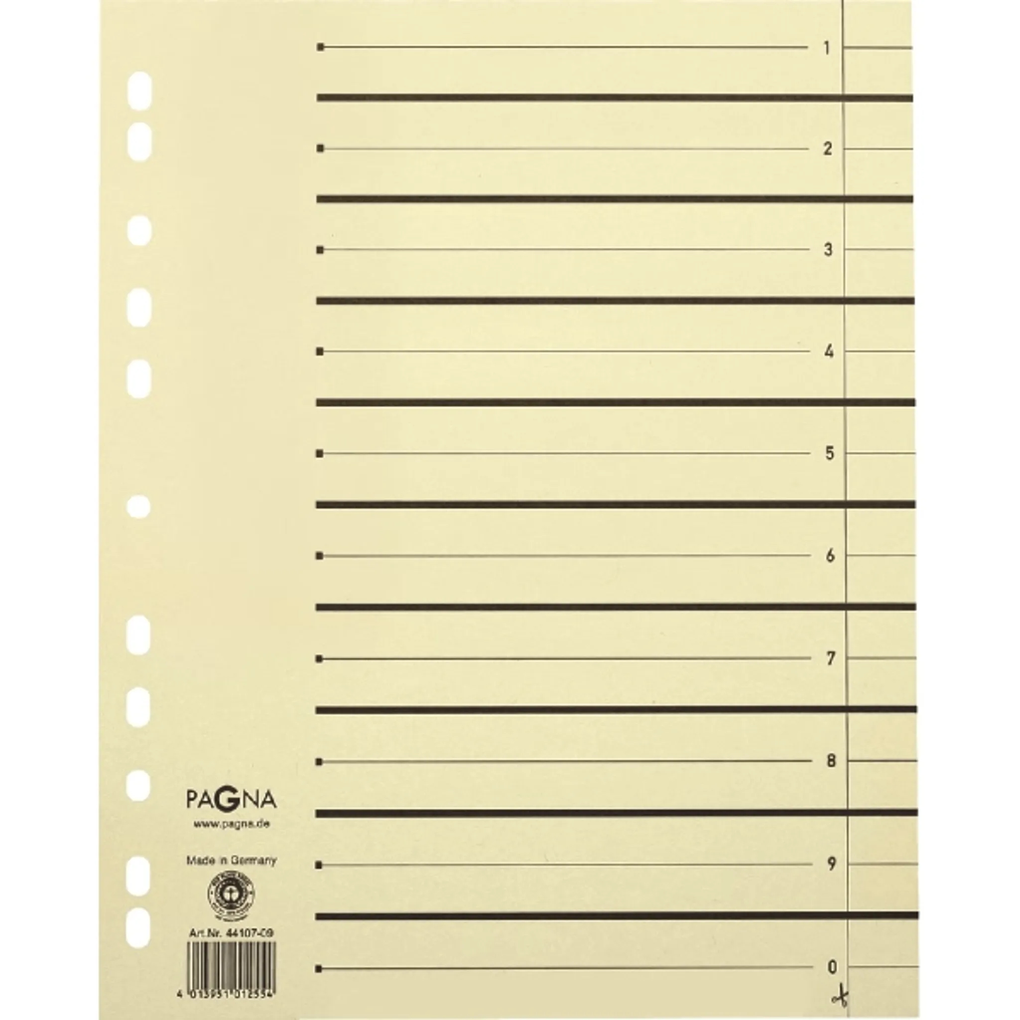 PAGNA Trennblätter A4 beige 100 AStück
