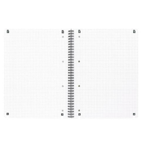 Oxford Collegeblock DUO - A4+, kariert und liniert, 80 Blatt, 90 g/qm, 4-fach Lochung, 2 Ränder