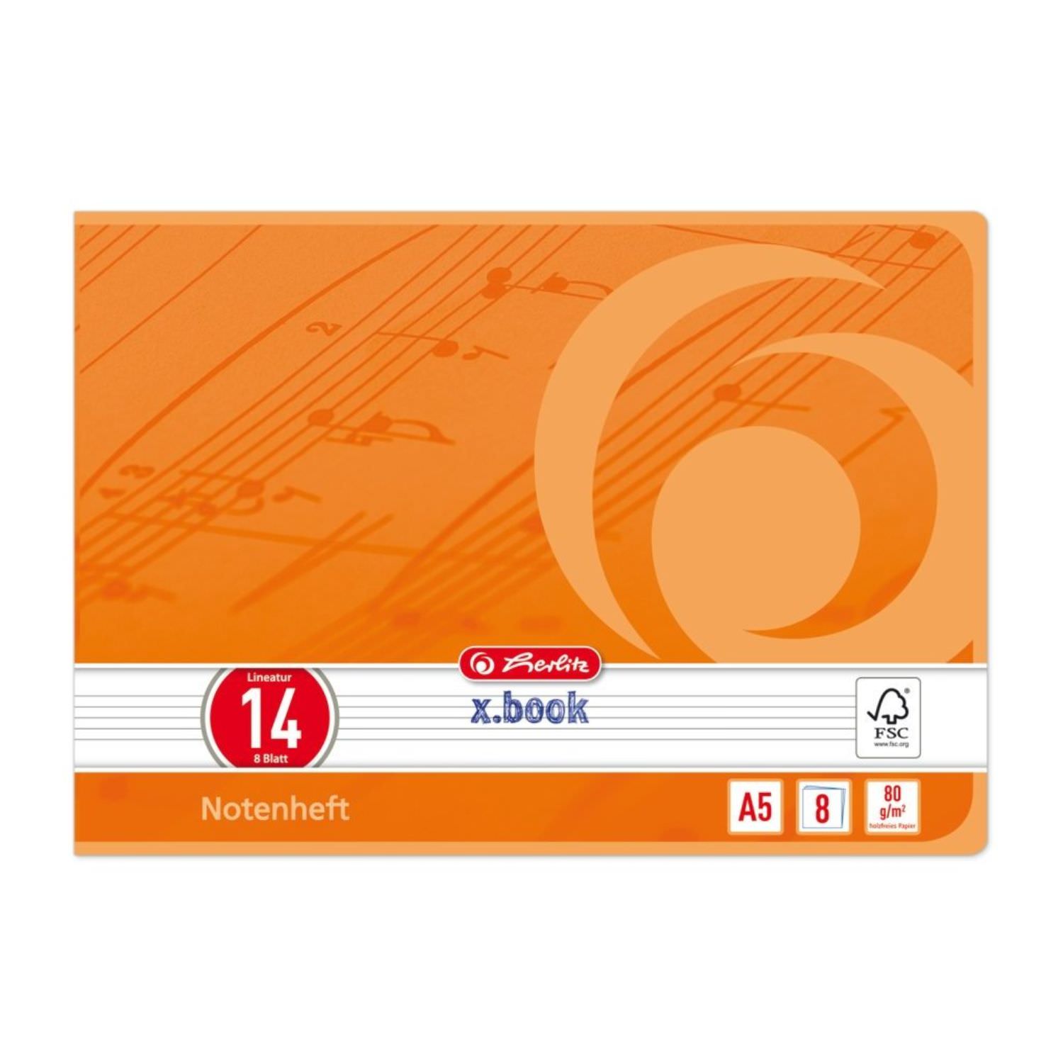 Herlitz Notenheft A5 Querformat, ohne Hilfslinien