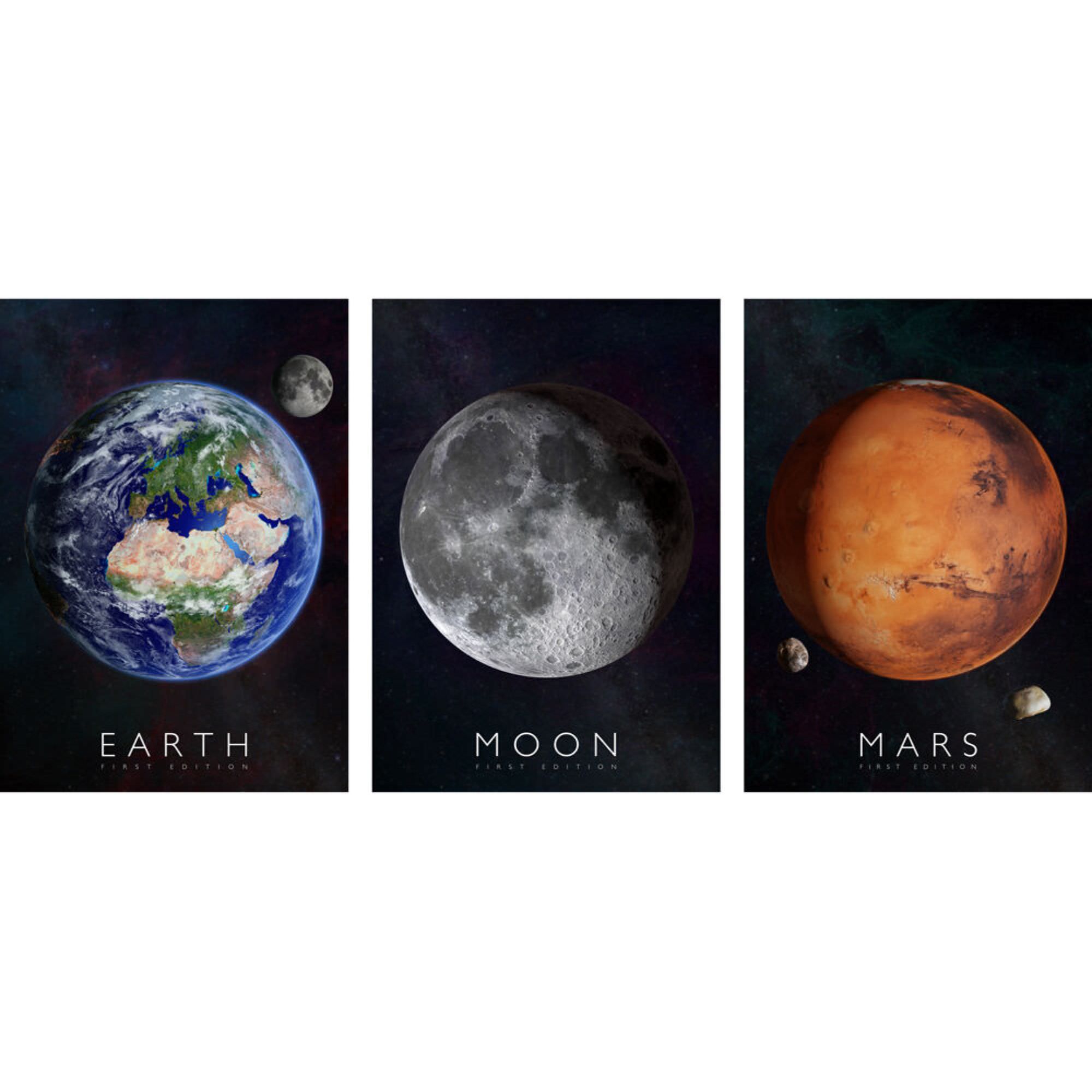 Curiscope Multiverse - Interactive Poster - Essentials Pack (Earth, Moon, Mars) Europe