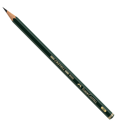 Faber-Castell Bleistift Castell 9000 3B - dunkelgrün