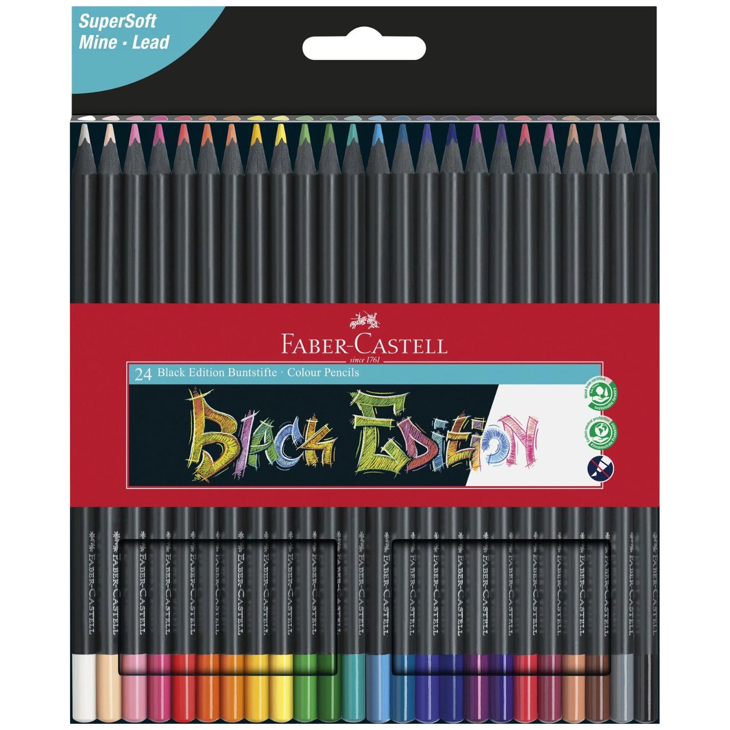 Faber-Castell Black Edition, 24 Buntstifte
