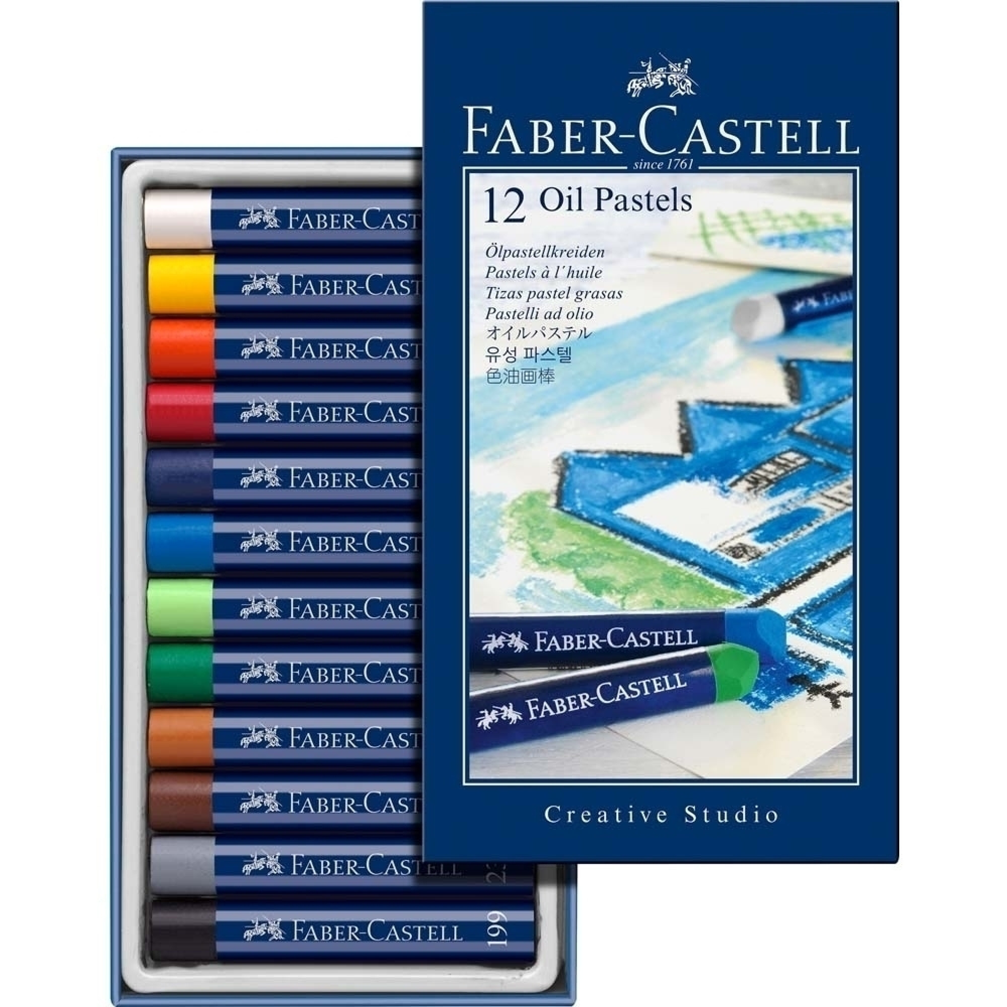 Faber-Castell 12er Etui Ölpastellkreide STUDIO-Qualität