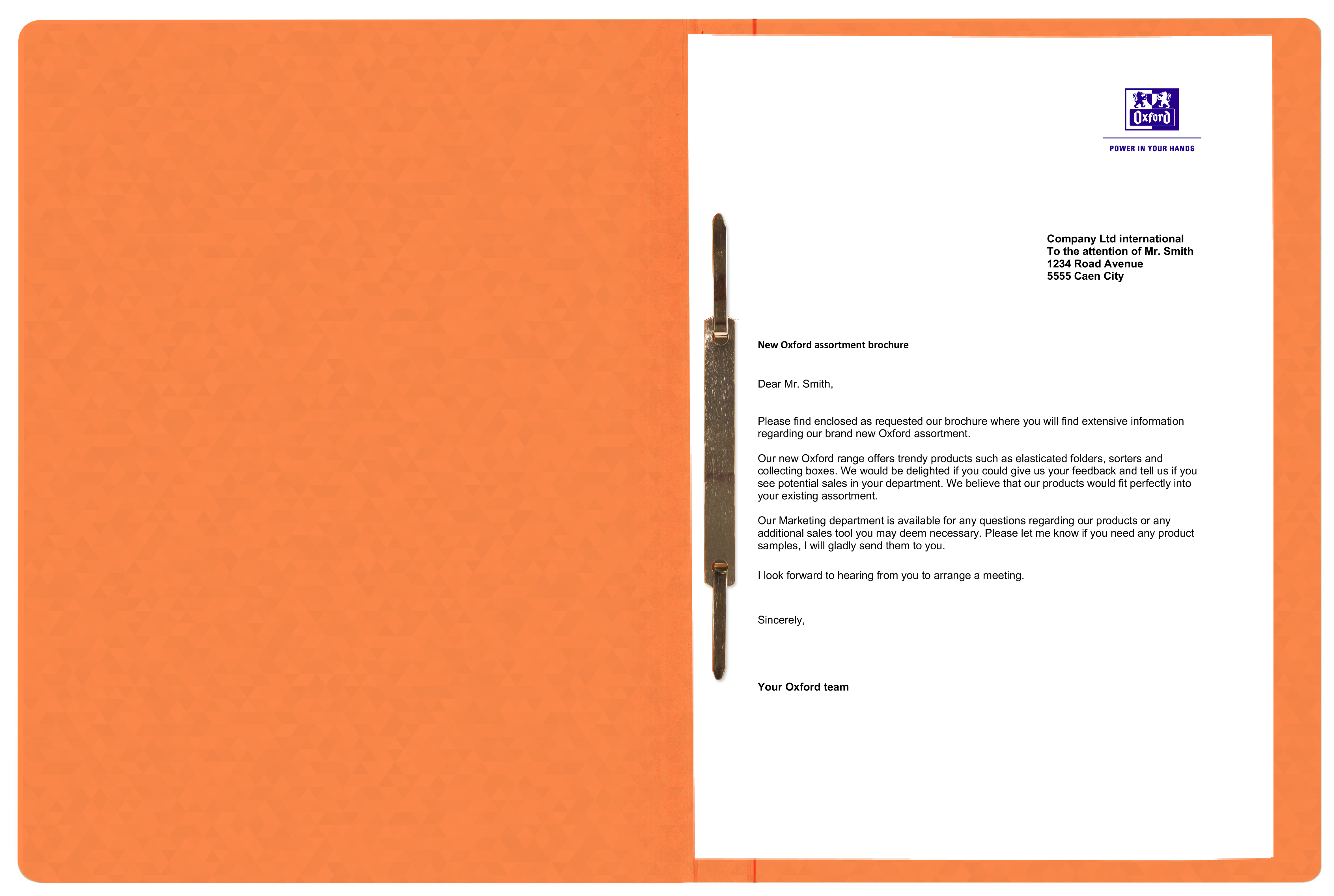 Oxford Schnellhefter A4 200 Blatt - orange