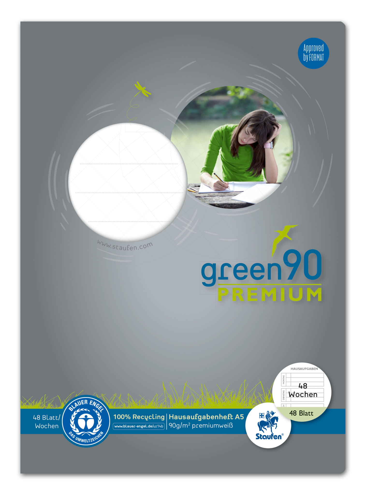 STAUFEN GREEN Hausaufgabenheft A5 48 Blatt
