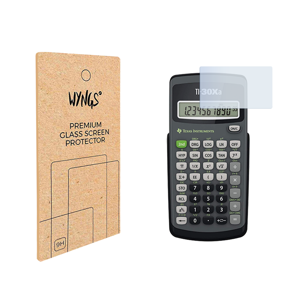 WYNGS Displayschutzfolie zum Taschenrechner TI 30 XA