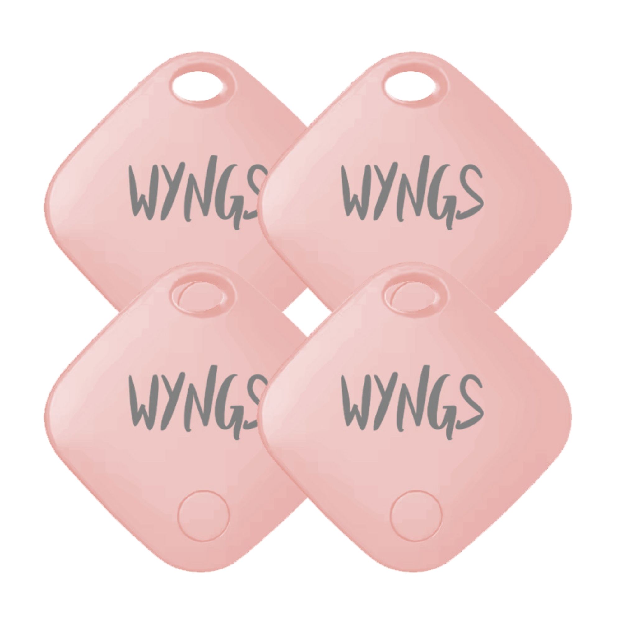 WYNGS Smart Air Tag, Schlüsselfinder (Nur mit iPhone kompatibel) - Pink - 4er Set