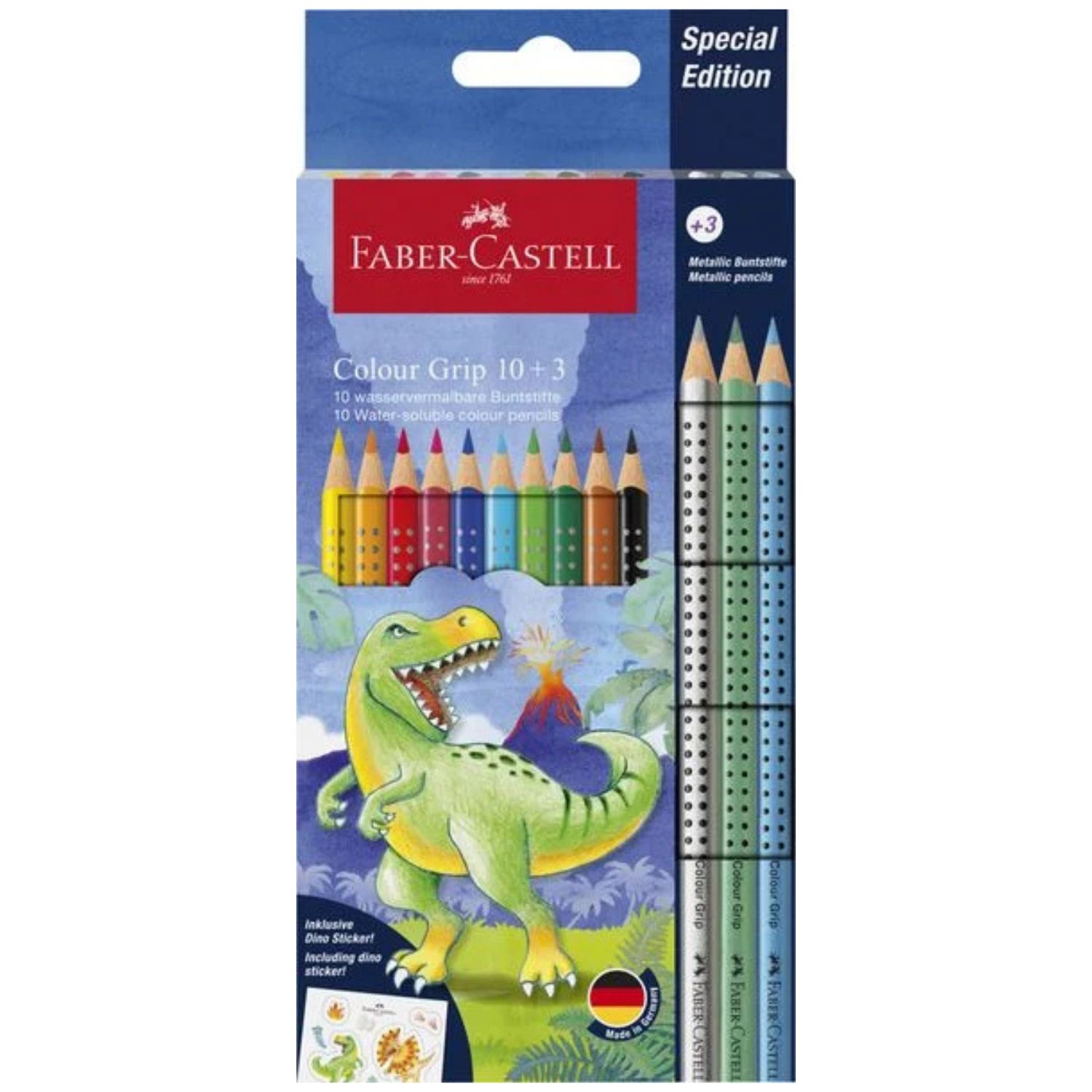 Faber-Castell Colour Grip Dino 10+3 Metallic