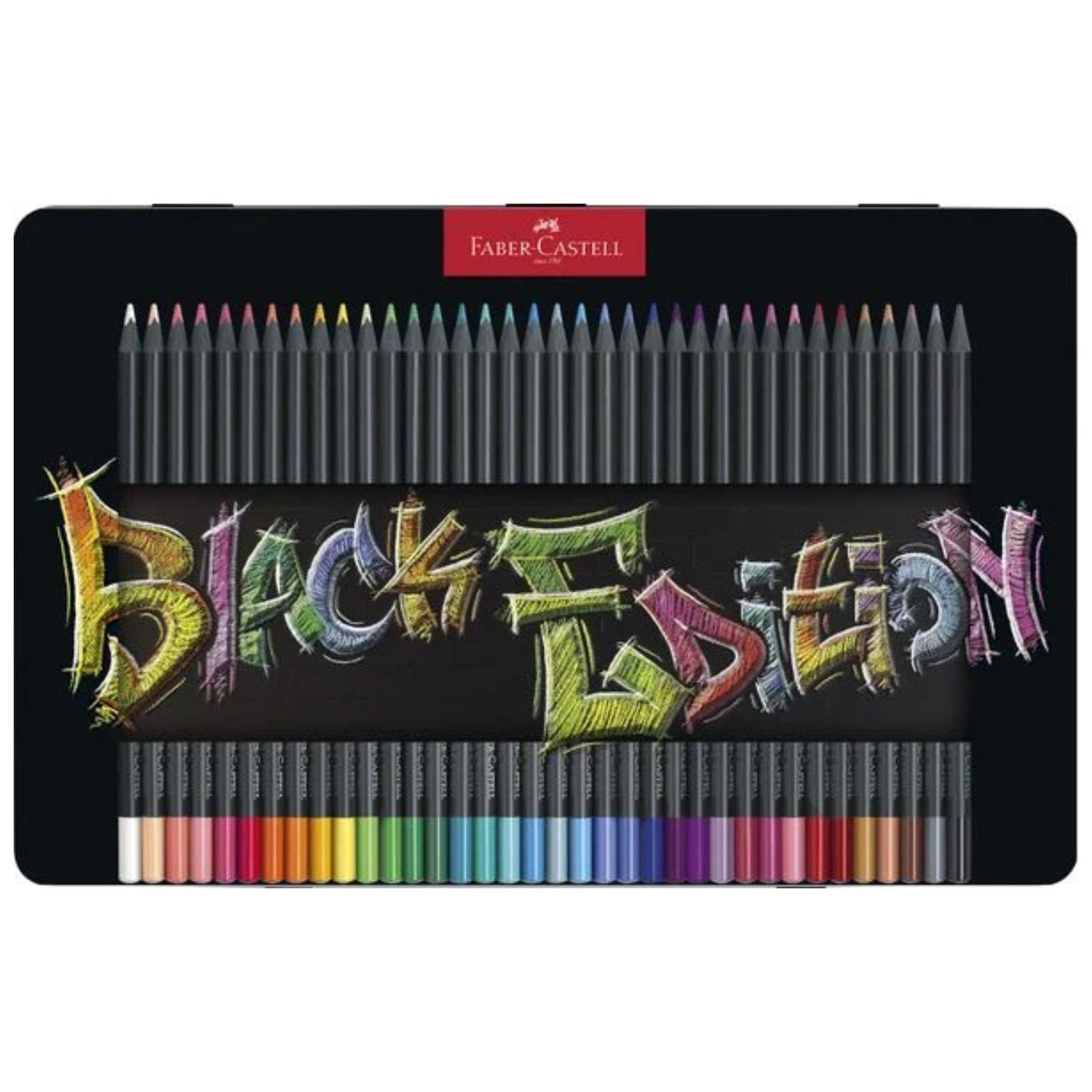 Faber-Castell Black Edition Metalletui, 36 Buntstifte