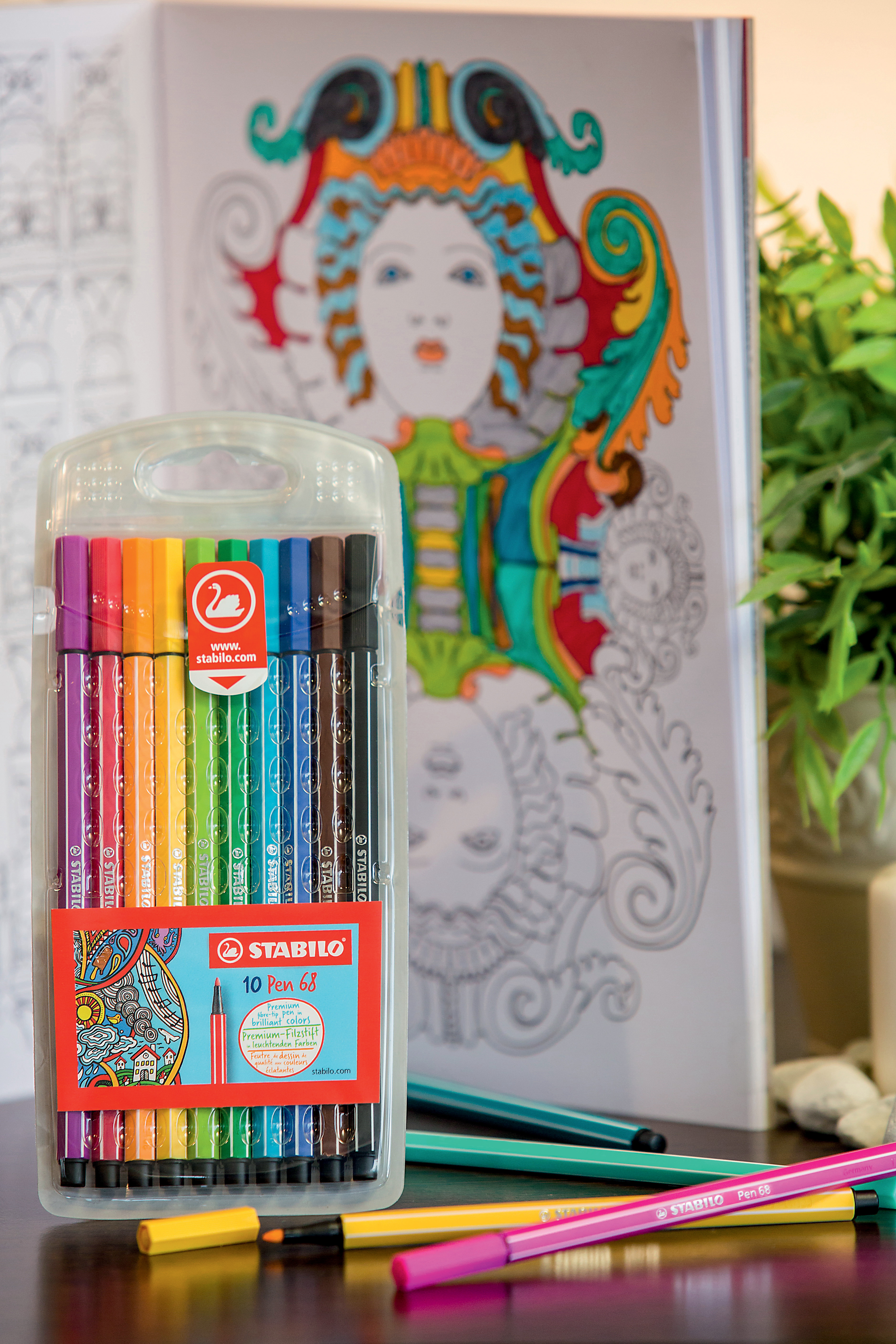 Stabilo Premium-Filzstift - Pen 68 - 10er Pack - mit 10 verschiedenen Farben