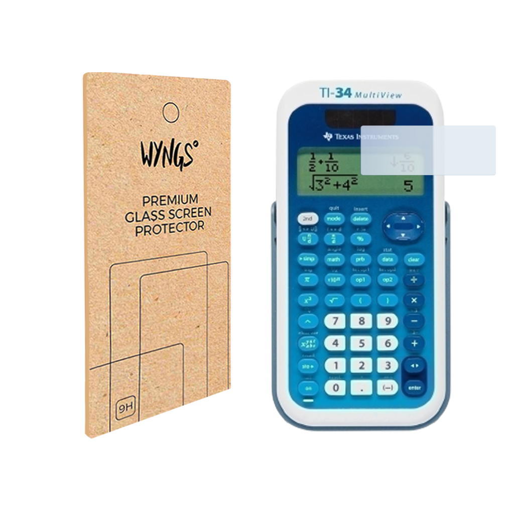WYNGS Displayschutzfolie zum Taschenrechner TI 34 Multiview