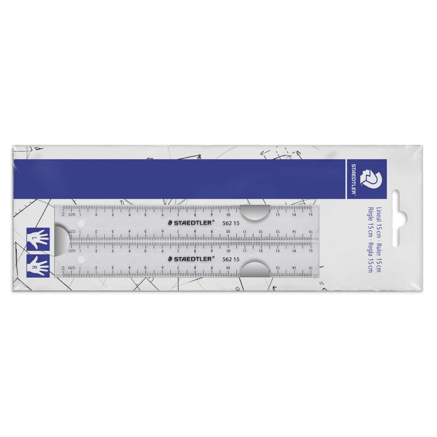 Staedtler Lineal für Linkshänder und Rechtshänder, 15 cm, Doppelpack