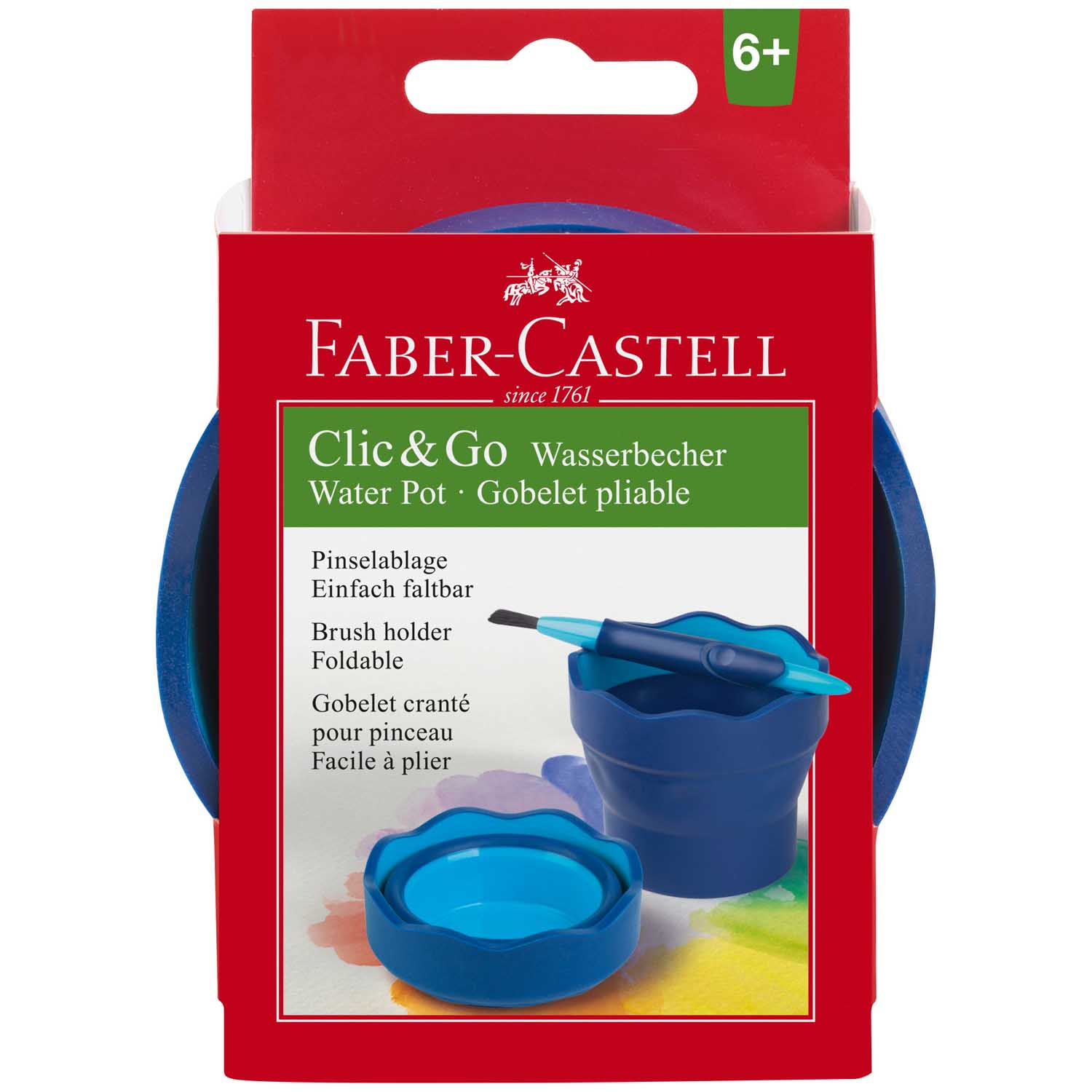 Faber-Castell Wasserbecher CLIC & GO - blau