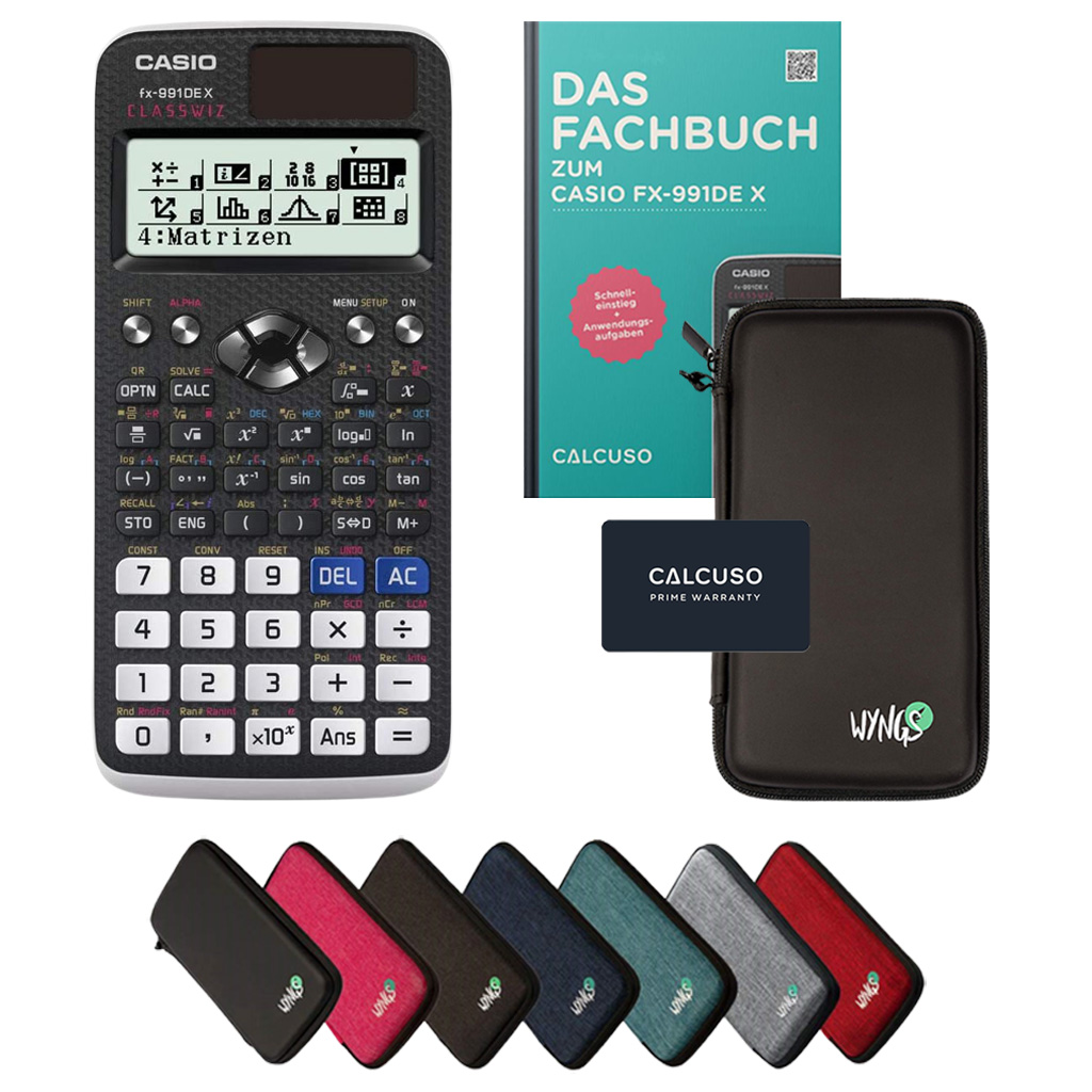 CALCUSO Standardpaket mit Taschenrechner Casio FX-991DE X ClassWiz
