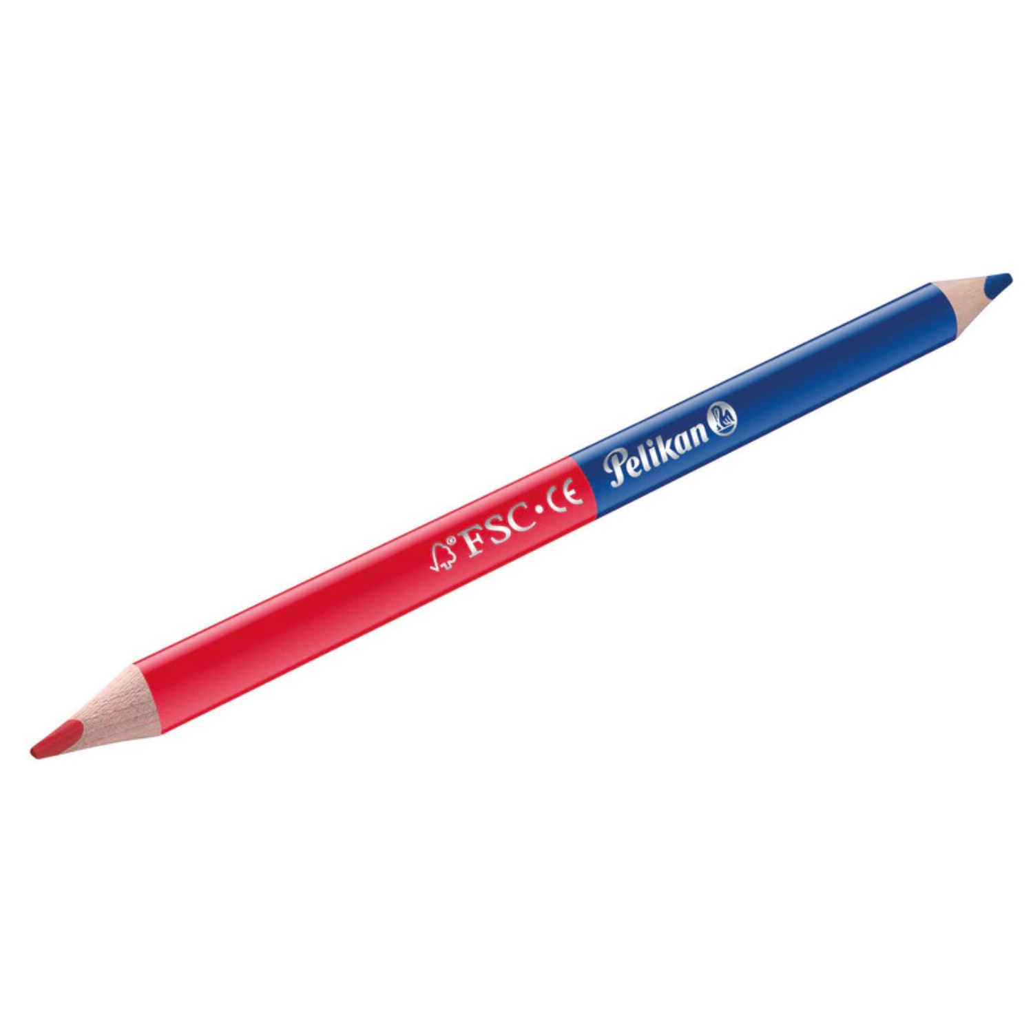 Pelikan Zweifarbstift rot-blau dick